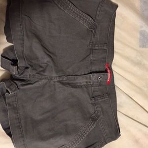 Dark green jean shorts